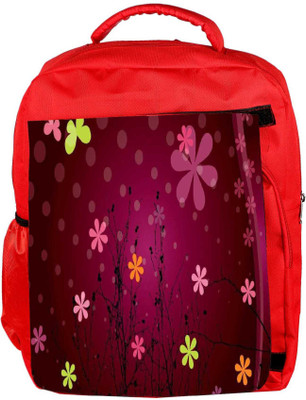 

Snoogg Eco Friendly Canvas Cute Flower Graphic Backpack Rucksack School Travel Unisex Casual Canvas Bag Bookbag Satchel 5 L Backpack(Red)