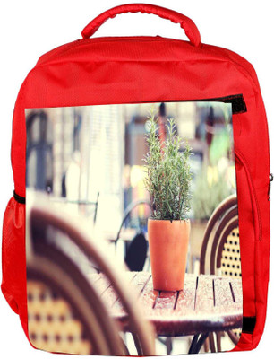 

Snoogg Eco Friendly Canvas Small Plant Designer Backpack Rucksack School Travel Unisex Casual Canvas Bag Bookbag Satchel 5 L Backpack(Red)