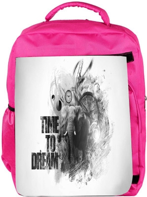

Snoogg Eco Friendly Canvas Time To Dream Designer Backpack Rucksack School Travel Unisex Casual Canvas Bag Bookbag Satchel 5 L Backpack(Pink)
