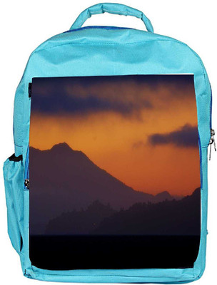 

Snoogg Eco Friendly Canvas Evening Landscape Background Backpack Rucksack School Travel Unisex Casual Canvas Bag Bookbag Satchel 5 L Backpack(Blue)