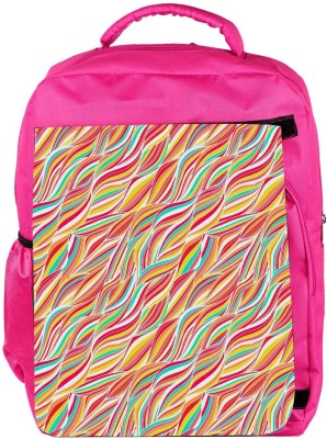 

Snoogg Eco Friendly Canvas Vector Seamless Abstract Hand Drawn Pattern Backpack Rucksack School Travel Unisex Casual Canvas Bag Bookbag Satchel 5 L Backpack(Pink)