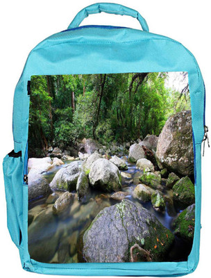 

Snoogg Eco Friendly Canvas Big Pebble Stones Designer Backpack Rucksack School Travel Unisex Casual Canvas Bag Bookbag Satchel 5 L Backpack(Blue)