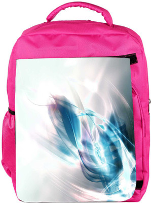 

Snoogg Eco Friendly Canvas Abstract Blue And White Pattern Design Designer Backpack Rucksack School Travel Unisex Casual Canvas Bag Bookbag Satchel 5 L Backpack(Pink)