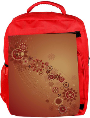 

Snoogg Eco Friendly Canvas Floral Background Backpack Rucksack School Travel Unisex Casual Canvas Bag Bookbag Satchel 5 L Backpack(Red)