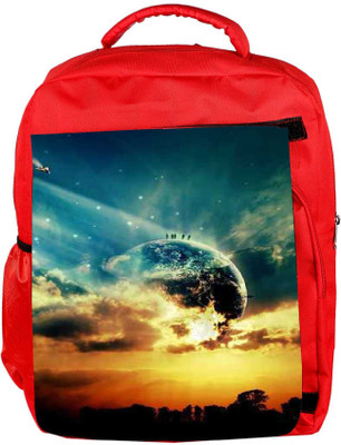 

Snoogg Eco Friendly Canvas New World Backpack Rucksack School Travel Unisex Casual Canvas Bag Bookbag Satchel 5 L Backpack(Red)