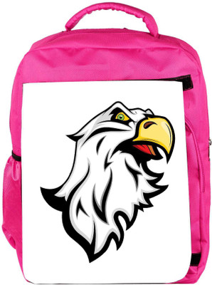 

Snoogg Eco Friendly Canvas Angry Eagle Mascot Backpack Rucksack School Travel Unisex Casual Canvas Bag Bookbag Satchel 5 L Backpack(Pink)