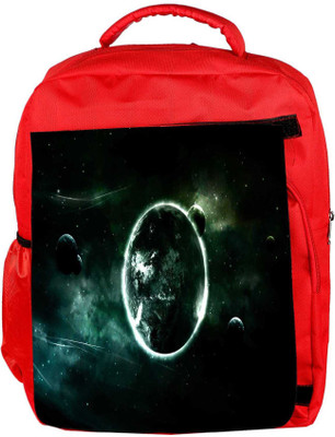 

Snoogg Eco Friendly Canvas Abstract Planets Designer Backpack Rucksack School Travel Unisex Casual Canvas Bag Bookbag Satchel 5 L Backpack(Red)
