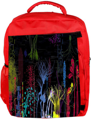 

Snoogg Eco Friendly Canvas Paint Splash Designer Backpack Rucksack School Travel Unisex Casual Canvas Bag Bookbag Satchel 5 L Backpack(Red)