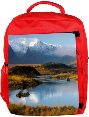 

Snoogg Eco Friendly Canvas Small Pond Designer Backpack Rucksack School Travel Unisex Casual Canvas Bag Bookbag Satchel 5 L Backpack(Red)