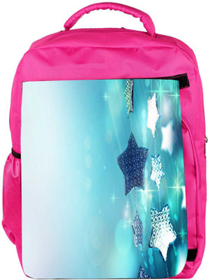 

Snoogg Eco Friendly Canvas Glitter Garland Blue Christmas Ornaments Designer Backpack Rucksack School Travel Unisex Casual Canvas Bag Bookbag Satchel 5 L Backpack(Pink)