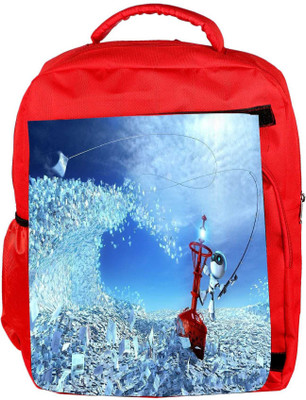 

Snoogg Eco Friendly Canvas Abstraction Creative Art Designer Backpack Rucksack School Travel Unisex Casual Canvas Bag Bookbag Satchel 5 L Backpack(Red)