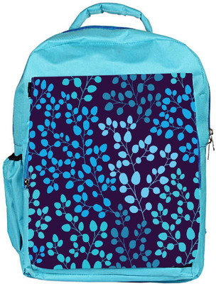 

Snoogg Eco Friendly Canvas Blue Leaves Designer Backpack Rucksack School Travel Unisex Casual Canvas Bag Bookbag Satchel 5 L Backpack(Blue)