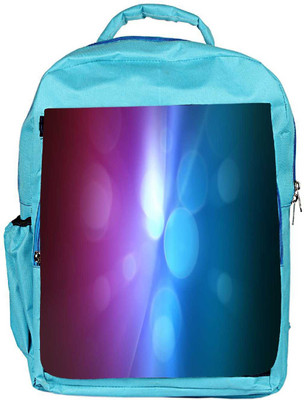 

Snoogg Eco Friendly Canvas Light Circles Designer Backpack Rucksack School Travel Unisex Casual Canvas Bag Bookbag Satchel 5 L Backpack(Blue)
