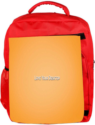 

Snoogg Eco Friendly Canvas Love Your Desktop Orange Designer Backpack Rucksack School Travel Unisex Casual Canvas Bag Bookbag Satchel 5 L Backpack(Red)