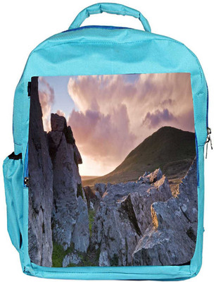 

Snoogg Eco Friendly Canvas Huge Rocks Designer Backpack Rucksack School Travel Unisex Casual Canvas Bag Bookbag Satchel 5 L Backpack(Blue)