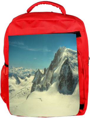 

Snoogg Eco Friendly Canvas Snow Mountains Designer Backpack Rucksack School Travel Unisex Casual Canvas Bag Bookbag Satchel 5 L Backpack(Red)