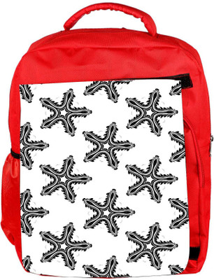 

Snoogg Eco Friendly Canvas Black Star White Designer Backpack Rucksack School Travel Unisex Casual Canvas Bag Bookbag Satchel 5 L Backpack(Red)