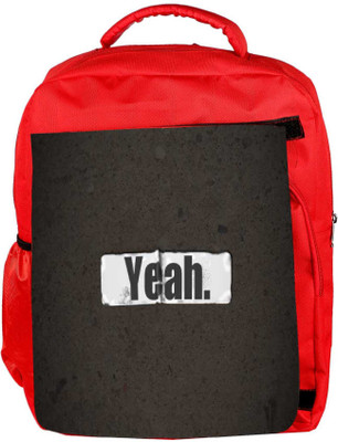 

Snoogg Eco Friendly Canvas Yeah ! Backpack Rucksack School Travel Unisex Casual Canvas Bag Bookbag Satchel 5 L Backpack(Red)