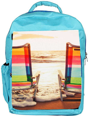 

Snoogg Eco Friendly Canvas Sandy Beach 15 Backpack Rucksack School Travel Unisex Casual Canvas Bag Bookbag Satchel 5 L Backpack(Blue)