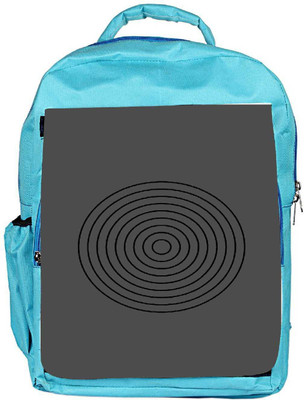 

Snoogg Eco Friendly Canvas Circular Target 2902 Backpack Rucksack School Travel Unisex Casual Canvas Bag Bookbag Satchel 5 L Backpack(Blue)