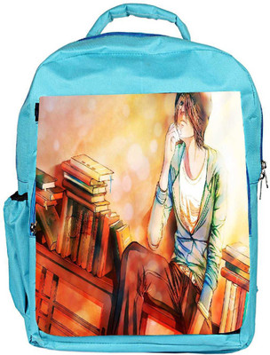 

Snoogg Eco Friendly Canvas Books Designer Backpack Rucksack School Travel Unisex Casual Canvas Bag Bookbag Satchel 5 L Backpack(Blue)