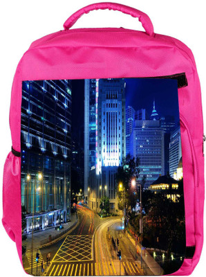 

Snoogg Eco Friendly Canvas Clean Roads Designer Backpack Rucksack School Travel Unisex Casual Canvas Bag Bookbag Satchel 5 L Backpack(Pink)