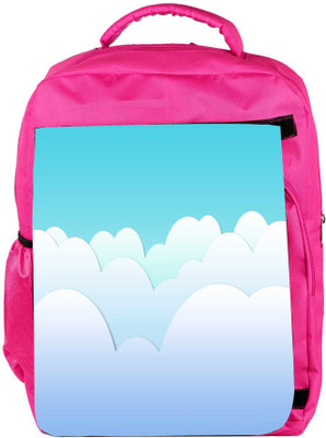 

Snoogg Eco Friendly Canvas Multiple Clouds Designer Backpack Rucksack School Travel Unisex Casual Canvas Bag Bookbag Satchel 5 L Backpack(Pink)