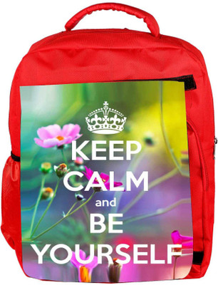 

Snoogg Eco Friendly Canvas Keep Calm And Be Yourself Backpack Rucksack School Travel Unisex Casual Canvas Bag Bookbag Satchel 5 L Backpack(Red)
