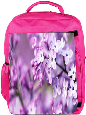 

Snoogg Eco Friendly Canvas Flores Lindas Designer Backpack Rucksack School Travel Unisex Casual Canvas Bag Bookbag Satchel 5 L Backpack(Pink)