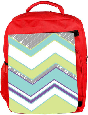 

Snoogg Eco Friendly Canvas Zig Zag Design 2368 Backpack Rucksack School Travel Unisex Casual Canvas Bag Bookbag Satchel 5 L Backpack(Red)