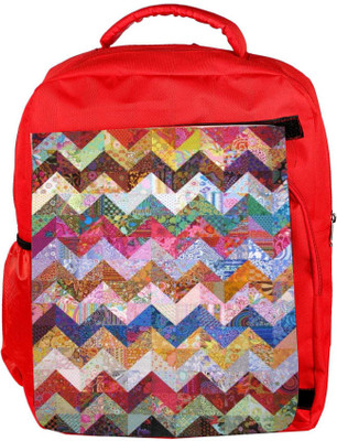 

Snoogg Eco Friendly Canvas Hori Grunge Waves 2567 Backpack Rucksack School Travel Unisex Casual Canvas Bag Bookbag Satchel 5 L Backpack(Red)
