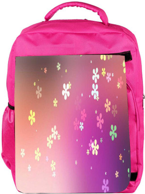 

Snoogg Eco Friendly Canvas Flower Graphic Backpack Rucksack School Travel Unisex Casual Canvas Bag Bookbag Satchel 5 L Backpack(Pink)