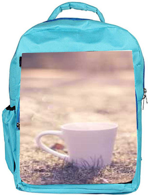 

Snoogg Eco Friendly Canvas White Mug Designer Backpack Rucksack School Travel Unisex Casual Canvas Bag Bookbag Satchel 5 L Backpack(Blue)