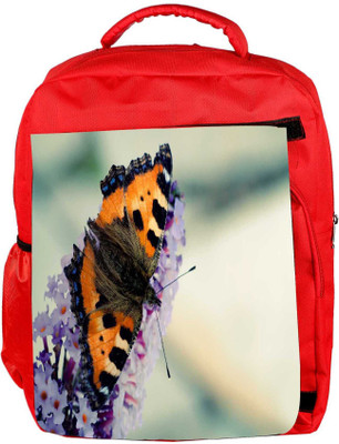 

Snoogg Eco Friendly Canvas Butterfly In White Flower Designer Backpack Rucksack School Travel Unisex Casual Canvas Bag Bookbag Satchel 5 L Backpack(Red)