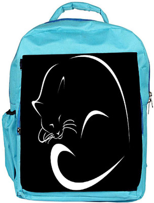 

Snoogg Eco Friendly Canvas Sleeping Cat Minimalistic Designer Backpack Rucksack School Travel Unisex Casual Canvas Bag Bookbag Satchel 5 L Backpack(Blue)