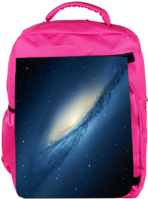 

Snoogg Eco Friendly Canvas Blue Galaxy Designer Backpack Rucksack School Travel Unisex Casual Canvas Bag Bookbag Satchel 5 L Backpack(Pink)