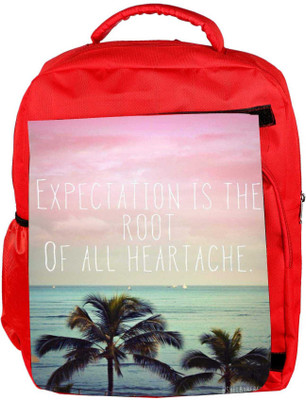 

Snoogg Eco Friendly Canvas Expectation Root Cause Backpack Rucksack School Travel Unisex Casual Canvas Bag Bookbag Satchel 5 L Backpack(Red)
