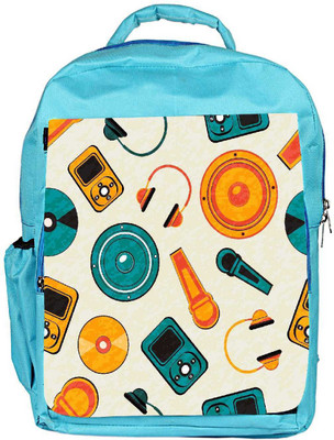 

Snoogg Eco Friendly Canvas Music Systems Designer Backpack Rucksack School Travel Unisex Casual Canvas Bag Bookbag Satchel 5 L Backpack(Blue)