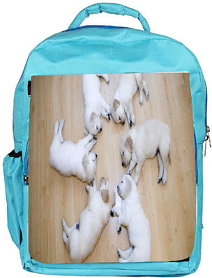 

Snoogg Eco Friendly Canvas Cute Dog Puppies Designer Backpack Rucksack School Travel Unisex Casual Canvas Bag Bookbag Satchel 5 L Backpack(Blue)