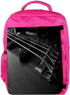 

Snoogg Eco Friendly Canvas Guitar Strings Designer Backpack Rucksack School Travel Unisex Casual Canvas Bag Bookbag Satchel 5 L Backpack(Pink)