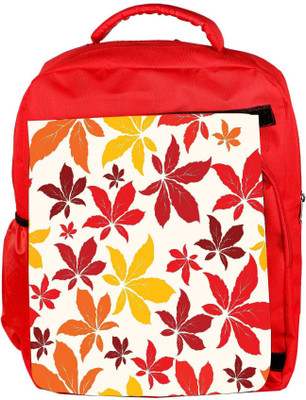

Snoogg Eco Friendly Canvas Colorful Petals Designer Backpack Rucksack School Travel Unisex Casual Canvas Bag Bookbag Satchel 5 L Backpack(Red)