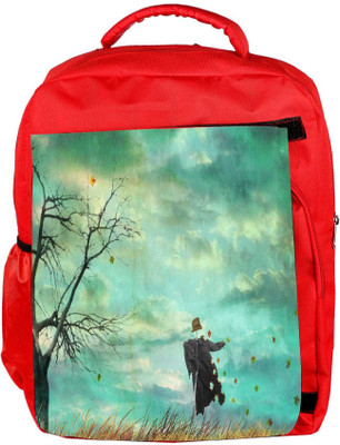 

Snoogg Eco Friendly Canvas Scare Crow Designer Backpack Rucksack School Travel Unisex Casual Canvas Bag Bookbag Satchel 5 L Backpack(Red)