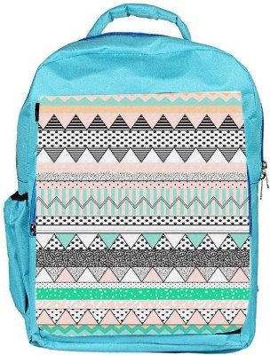 

Snoogg Eco Friendly Canvas Polka Wave Aztec Backpack Rucksack School Travel Unisex Casual Canvas Bag Bookbag Satchel 5 L Backpack(Blue)