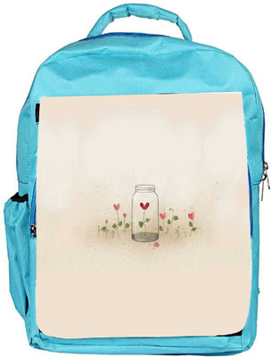 

Snoogg Eco Friendly Canvas Bottles And Flowers Backpack Rucksack School Travel Unisex Casual Canvas Bag Bookbag Satchel 5 L Backpack(Blue)