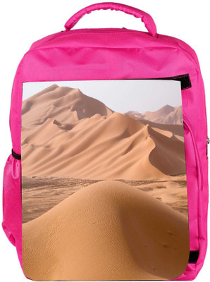 

Snoogg Eco Friendly Canvas Desert Sand Designer Backpack Rucksack School Travel Unisex Casual Canvas Bag Bookbag Satchel 5 L Backpack(Pink)