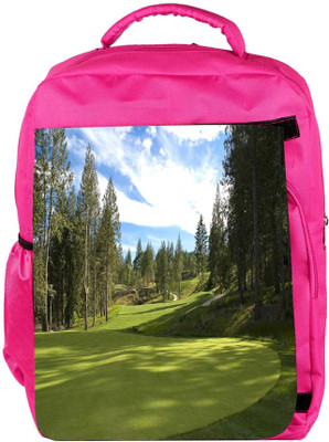 

Snoogg Eco Friendly Canvas Green Park For Golf Designer Backpack Rucksack School Travel Unisex Casual Canvas Bag Bookbag Satchel 5 L Backpack(Pink)