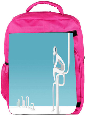 

Snoogg Eco Friendly Canvas Waiting For Someone Designer Backpack Rucksack School Travel Unisex Casual Canvas Bag Bookbag Satchel 5 L Backpack(Pink)