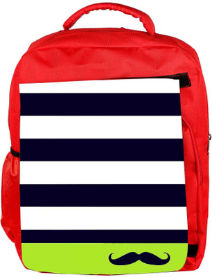 

Snoogg Eco Friendly Canvas Mustache Nautica Backpack Rucksack School Travel Unisex Casual Canvas Bag Bookbag Satchel 5 L Backpack(Red)