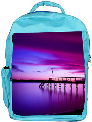 

Snoogg Eco Friendly Canvas Lake View Place Designer Backpack Rucksack School Travel Unisex Casual Canvas Bag Bookbag Satchel 5 L Backpack(Blue)