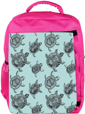 

Snoogg Eco Friendly Canvas Seamless Pattern With Turtles Seamless Pattern Can Be Used For Wallpaper Backpack Rucksack School Travel Unisex Casual Canvas Bag Bookbag Satchel 5 L Backpack(Pink)